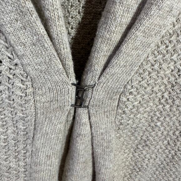 Sioni Shawl Collar Old Money Cashmere Cardigan Sweater Women Tan Grandpacore - Picture 7 of 8
